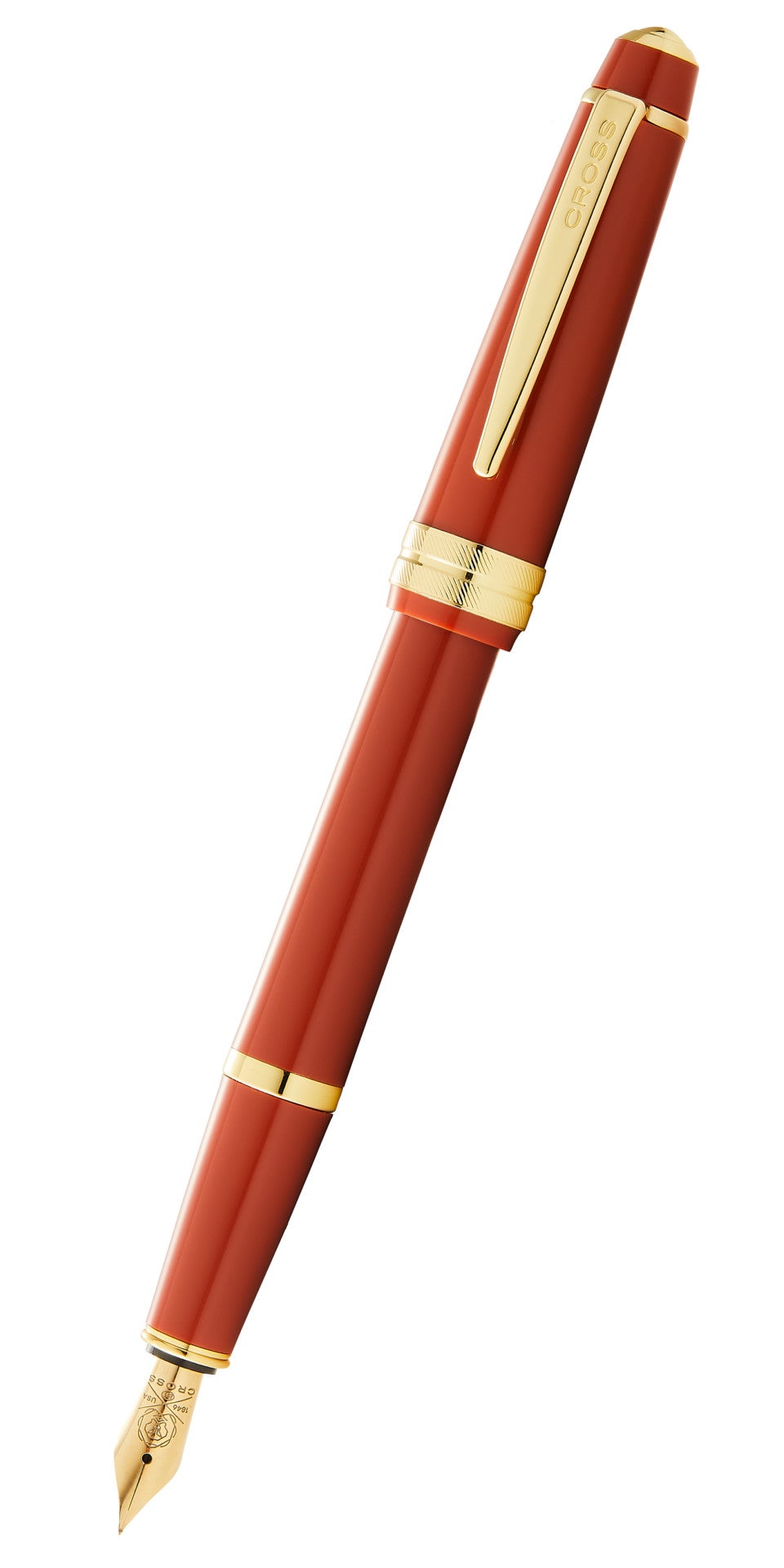Bailey Light™ Polished Amber Resin and Gold Tone Extra Fine Nib Fountain Pen