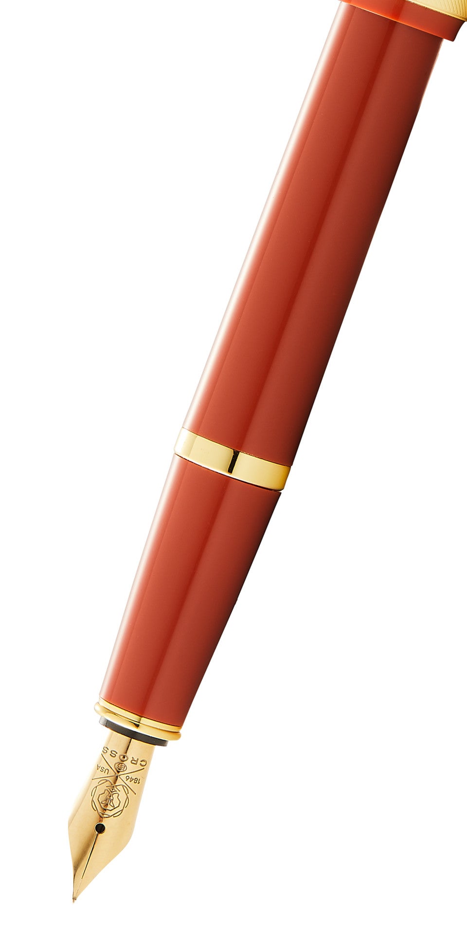 Bailey Light™ Polished Amber Resin and Gold Tone Fine Nib Fountain Pen