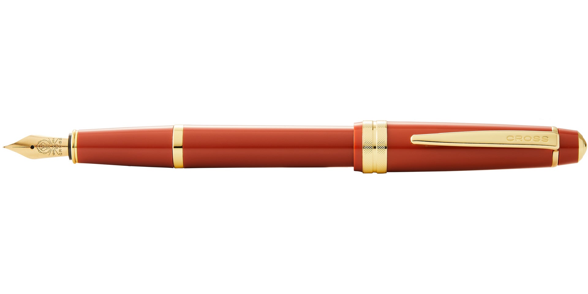 Bailey Light™ Polished Amber Resin and Gold Tone Fine Nib Fountain Pen