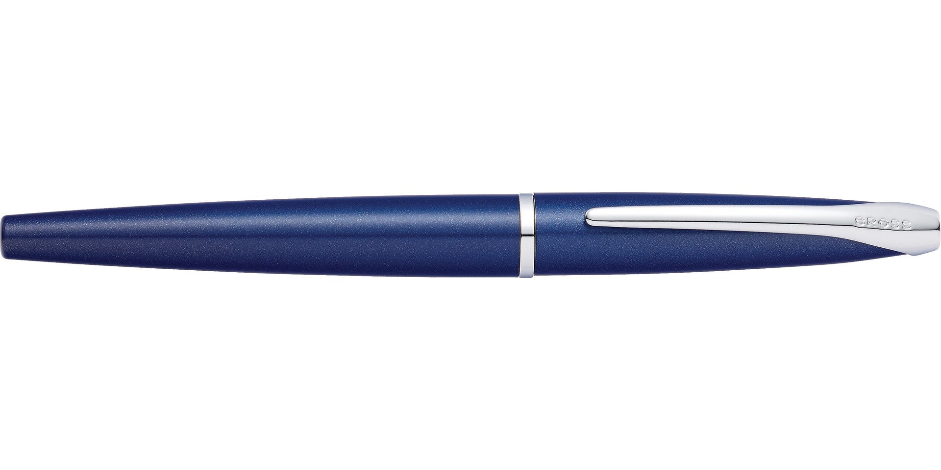 ATX® Translucent Blue Lacquer Stainless Steel Fine Nib Fountain Pen
