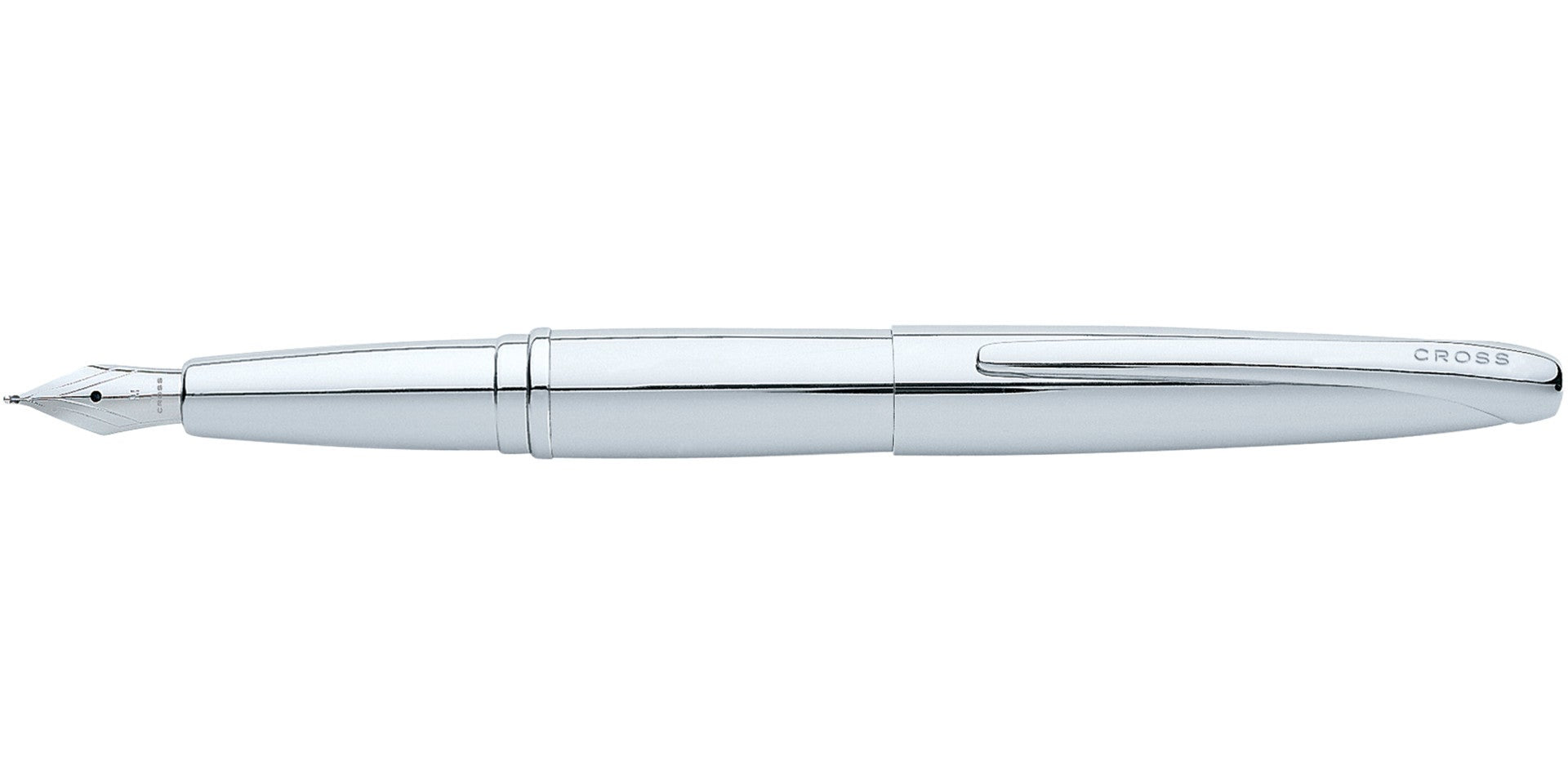 ATX® Pure Chrome Stainless Steel Fine Nib Fountain Pen